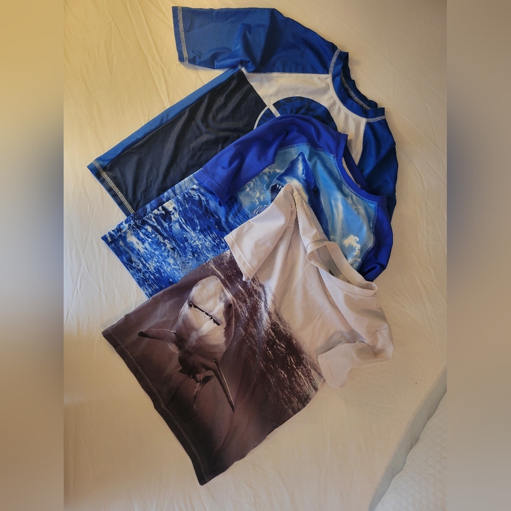 Set Of 3, Boys Rash Guards. Size 10-12
